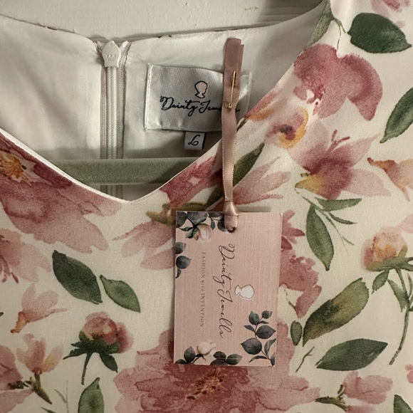 Dainty Jewells Pink and Green Floral Dress - Picture 3 of 4